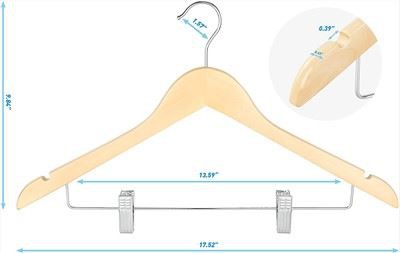 Klip Logam Premium Gantungan Celana Kayu